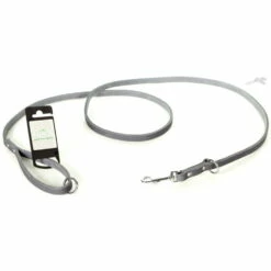 Tijssen Hondenriem Vario Vetleer Grijs