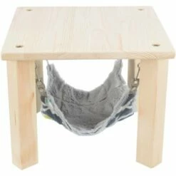 Trixie Houten Standaard Met Hangmat Sunny - 37x29x37 Cm -Puur Winkel trixie houten standaard met hangmat sunny 37x29x37 4
