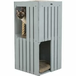 Trixie Trixie BE NORDIC Cat Tower Juna - 38x38x77 Cm - Grijs 13 Trixie Trixie BE NORDIC Cat Tower Juna - 38x38x77 Cm - Grijs -Puur Winkel trixie trixie be nordic cat tower juna 38x38x77 cm 5
