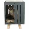 Trixie Trixie BE NORDIC Kattenhuis Alva - 36x51x36 Cm - Antraciet-Zand