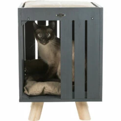 Trixie Trixie BE NORDIC Kattenhuis Alva - 36x51x36 Cm - Antraciet-Zand