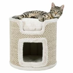 Trixie Trixie Cat Tower Ria - 37 Cm - Lichtgrijs-Natuur -Puur Winkel trixie trixie cat tower ria 37 cm lichtgrijs natuu 3