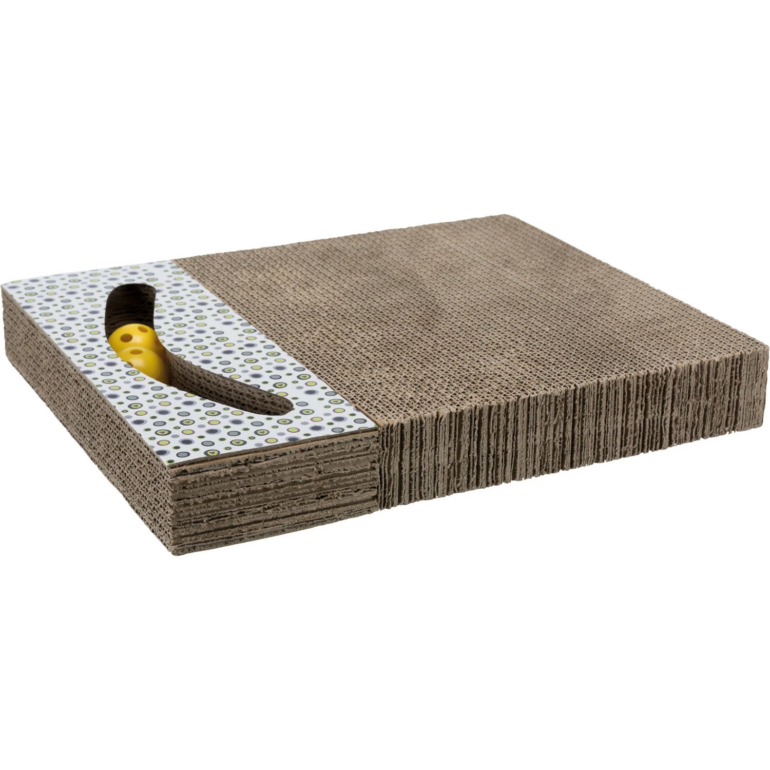 Trixie Trixie Krabkarton Met Ballen En Catnip - 38x5x30 Cm - Wit 3 Trixie Trixie Krabkarton Met Ballen En Catnip - 38x5x30 Cm - Wit