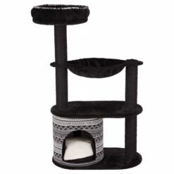 Trixie Trixie Krabpaal Giada - 112 Cm - Zwart-Wit -Puur Winkel trixie trixie krabpaal giada 112 cm zwart wit 3