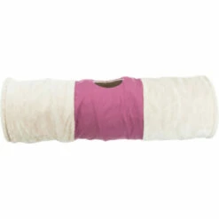 Trixie Trixie Speeltunnel XXL Pluche Met Ritselfolie - 35x115 Cm - Beige-Fuchsia