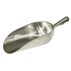 Voerschep Aluminium Halfrond